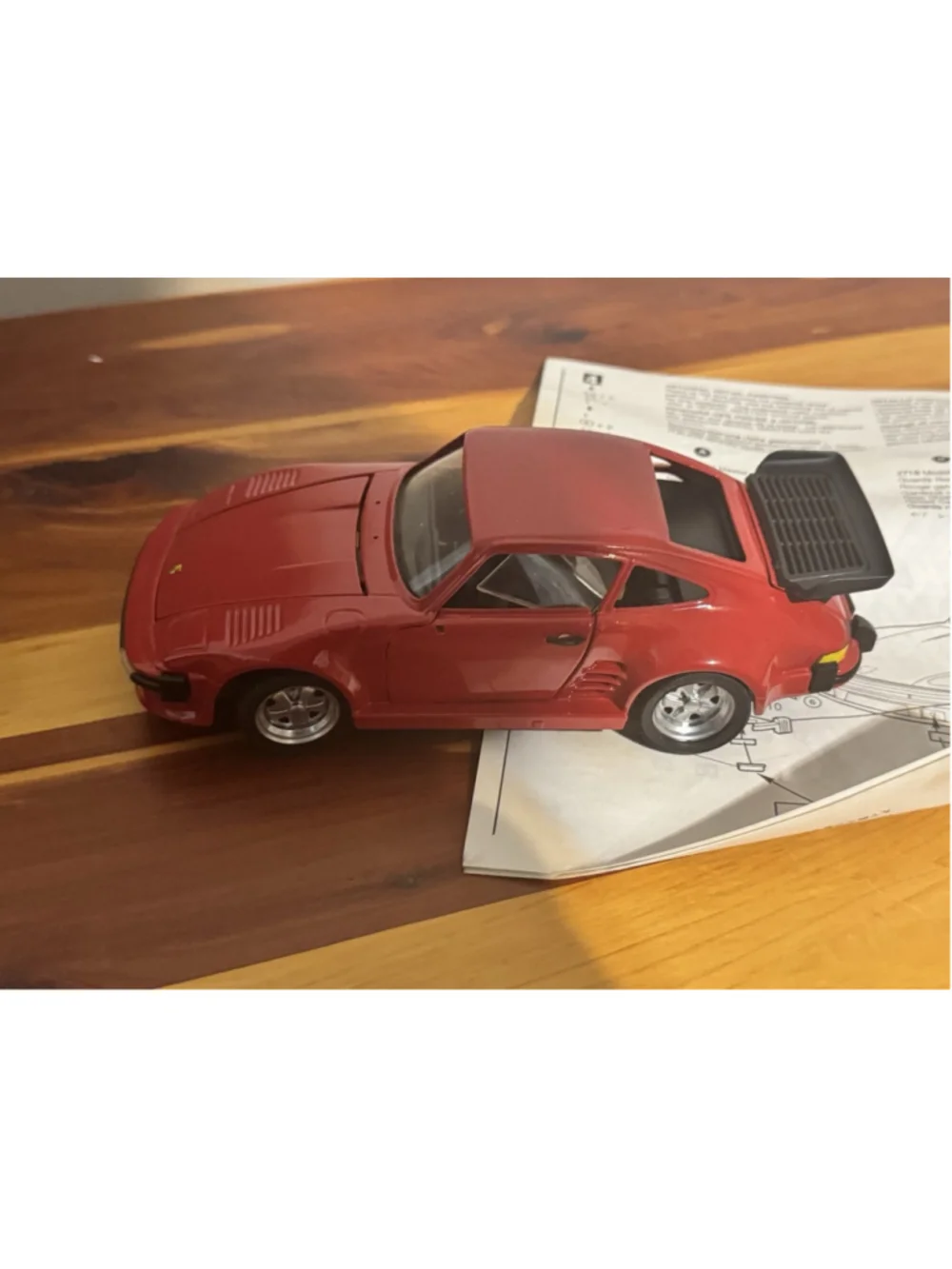 Porsche 911 Turbo Slant Nose Car 1/24 Metal Body Model Kit Red Testors READ